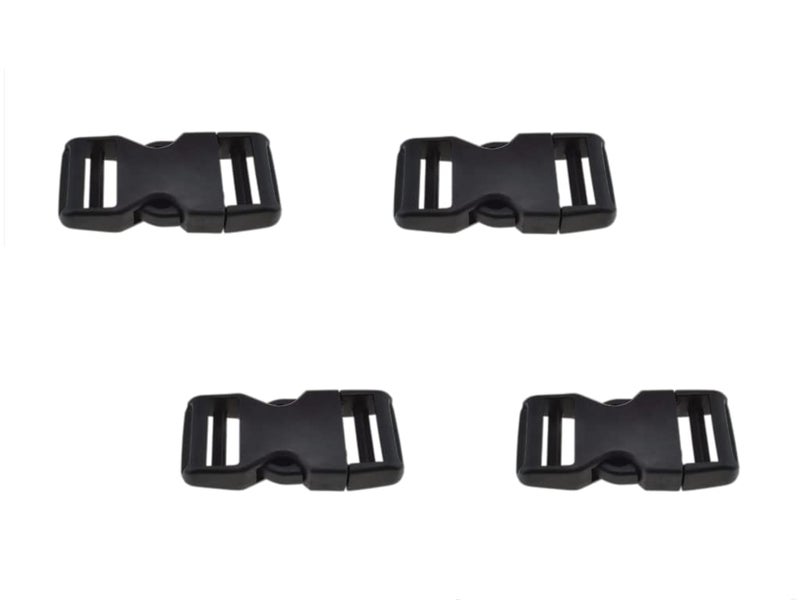 VVS SGH Pro Quick Side Release Buckles 1" Wide 4 Pack Dual Adjustable No Sewing Clips Snaps Heavy Duty Plastic Replacement for Nylon Strap Boat Cover Backpack Fanny Pack Nylon Webbing Belt Dog Collars - Image 1